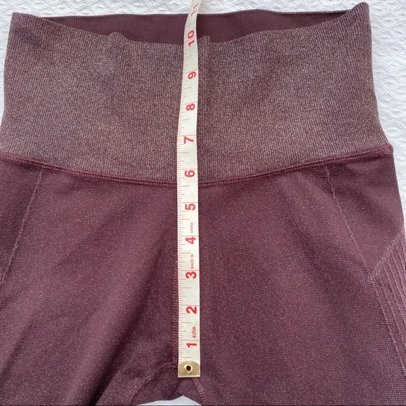 Athleta Twilight Tight Sparkle Seamless Leggings Burgundy XS - Picture 10 of 11
